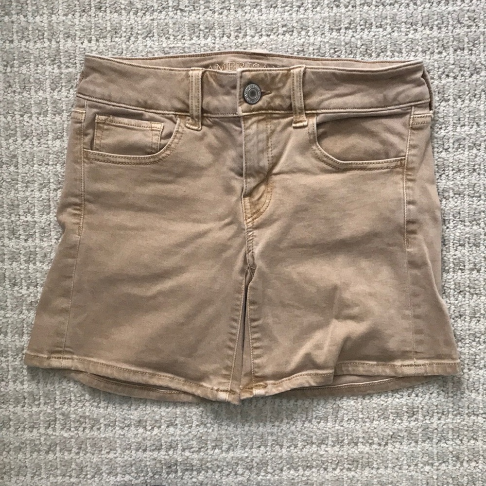Super Stretch Khaki Bermuda Shorts